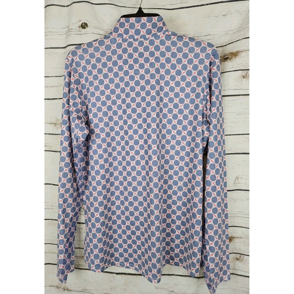 San Soleil 1/4 Zip Cooling Golf Print Top L 1/4 Zip Pullover Womens UPF 50 - Picture 5 of 6